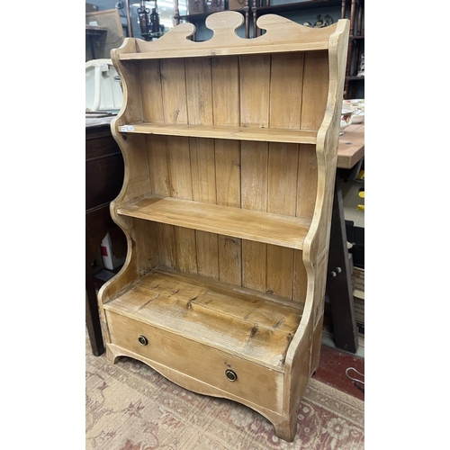 254 - Pine waterfall bookcase - Approx height: 115cm