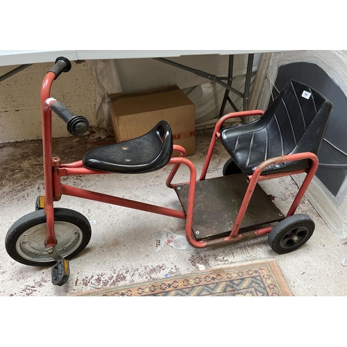 389 - Rare vintage 2 seater pedal trike