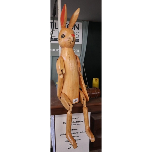 403 - Articulated wooden hare figure