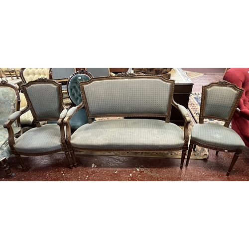 418 - French salon suite - Sofa & 2 chairs