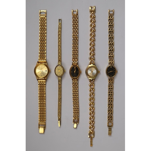 87 - Collection of ladies gold tone watches