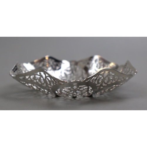 11 - Pair of hallmarked pierced silver bon bon dishes - Appox weight 180g