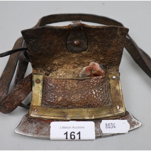 161 - Antique flintstone pouch