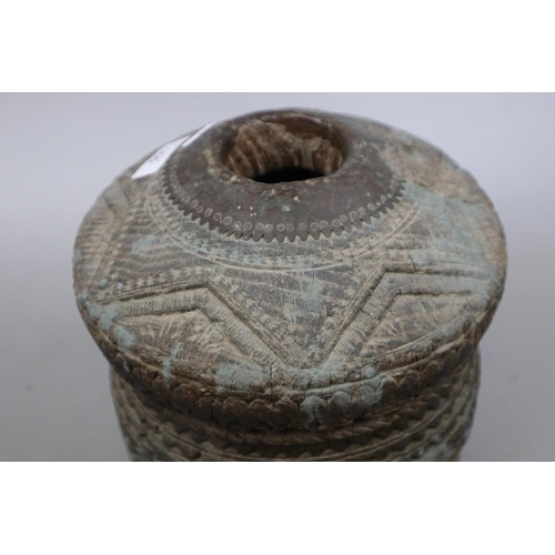 165 - Tribal carved water carrying pot