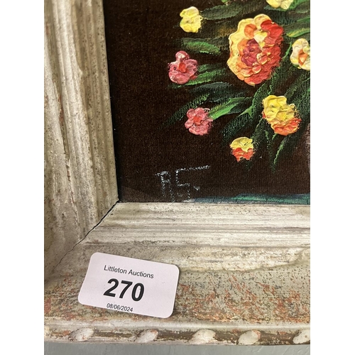 270 - Robert Giovani framed oil - Still life