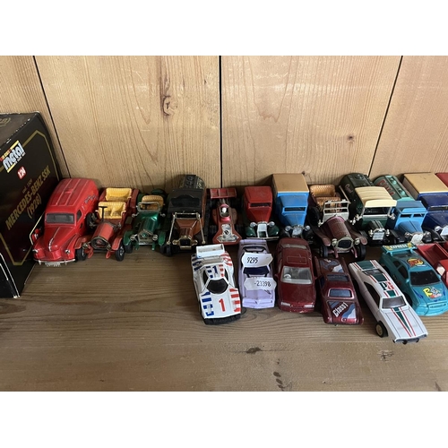 283 - Collection of metal die-cast toy cars including boxed Burago, plus Matchbox and Corgi. mostly play w... 