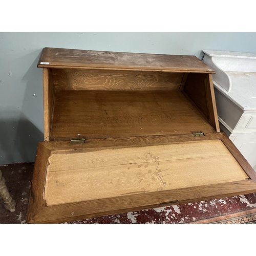 375 - Carved oak bureau