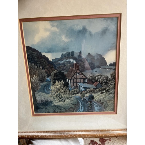379 - Collection of framed prints mostly rural scenes