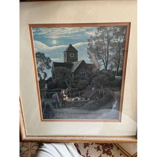 379 - Collection of framed prints mostly rural scenes