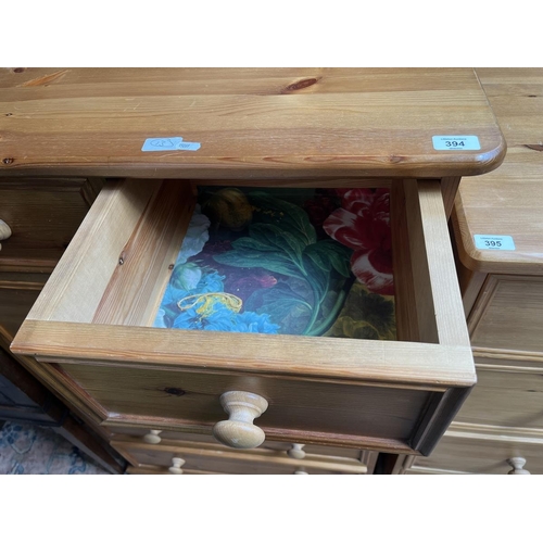 394 - Pine chest of 2 over 4 drawers - Approx size: W: 81cm D: 45cm H: 125cm