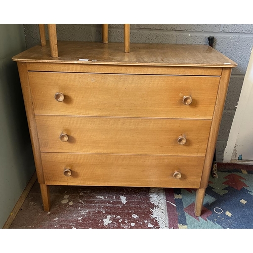 397 - Gordon Russell chest of drawers and bedside cabinet