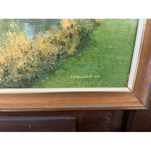 405 - 2 oil on boards signed L. G. Mitchell