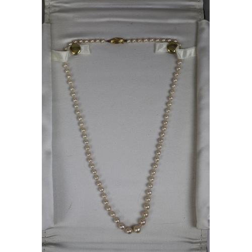 73 - Collection of pearls with 9ct gold clasps