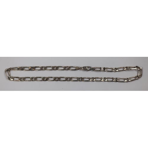 78 - Heavy silver chain necklace plus Abalone silver bracelet