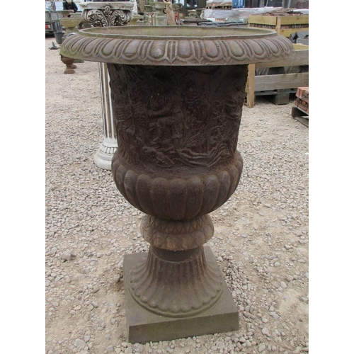 102 - Cast iron urn - Approx Height: 92cm