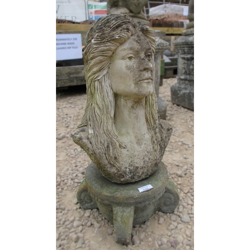 109 - Female bust on circular plinth