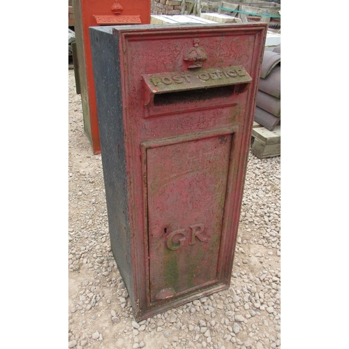 129 - Antique wall mounted postbox with key