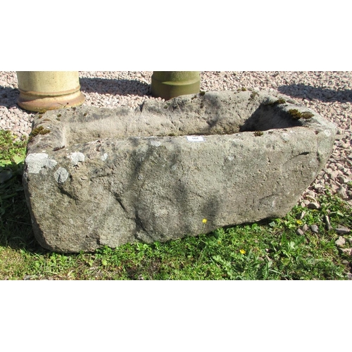 200 - Small stone water trough/planter - Approx Length: 86cm  Width: 38cm  Height: 25cm