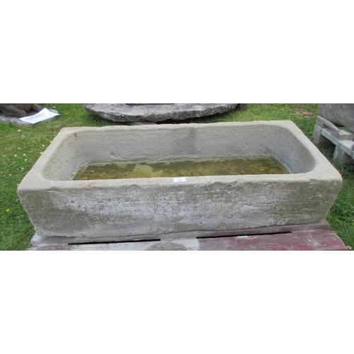 222 - Natural stone trough - Approx Length: 122cm  Width: 51cm  Height: 28cm