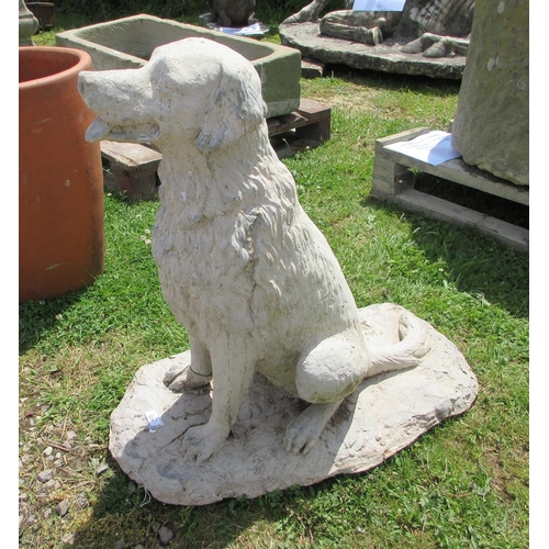 229 - Life size stone statue of a dog