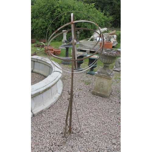 232 - Metal armillary - Approx Height: 139cm