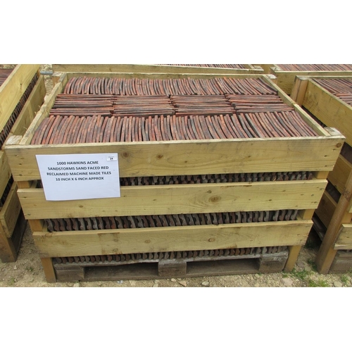 24 - 1000 Hawkins acne sandstorms sand faced red reclaimed machine made tiles - 10