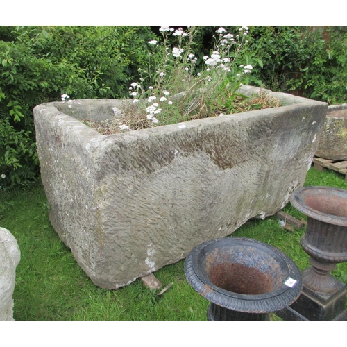 262 - Enormous 16th century sandstone trough from Ludlow racecourse - Approx Width: 180cm  Depth: 98cm  He... 