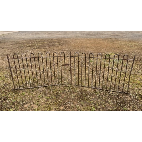 272 - Pair antique wrought iron garden gates - Approx size: 304cm x 152cm
