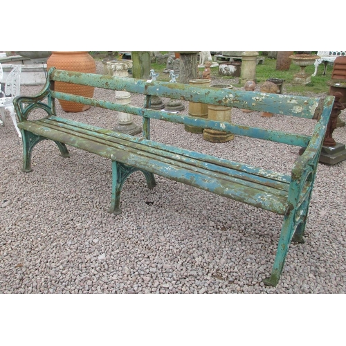 285 - 1902 Kettering urban council very very heavy cast iron bench in excellent condition - Approx Length:... 