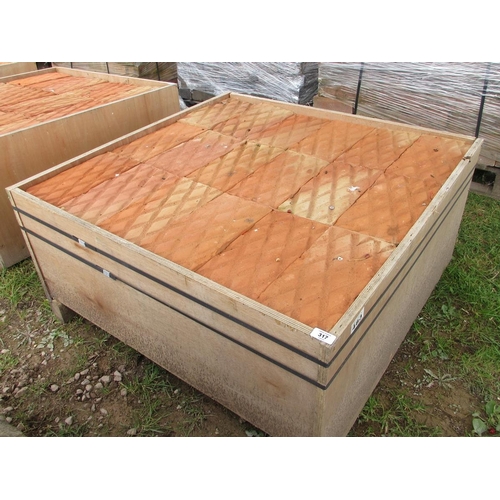 317 - Crate of terracotta tiles