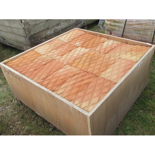 319 - Crate of terracotta tiles