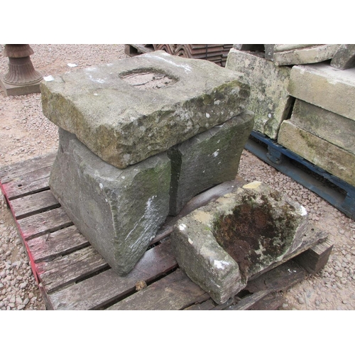 336 - 3 large pieces of stone