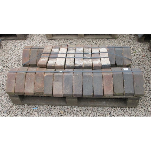 63 - 36 double chamfered handmade double squint coping bricks
