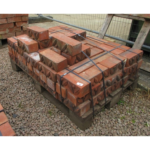 76 - 120 3 inch Victorian eaves bricks with flower pattern