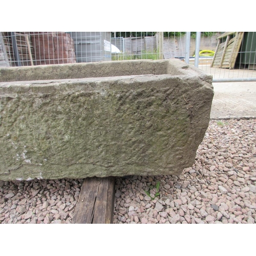 154 - 18th century stone trough - Approx W: 249cm D: 30cm H: 30cm