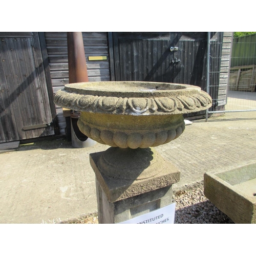 177 - Reconstituted stone urn