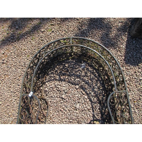 184 - Metal decorative garden arch - Approx Height: 210cm  Width: 88cm  Depth: 33cm
