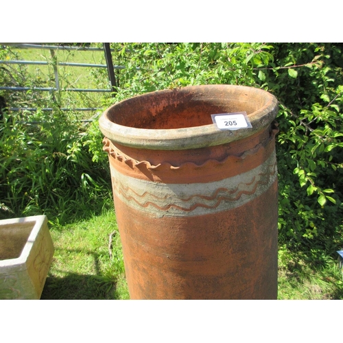 205 - Terracotta chimney pot - Approx Height: 82cm