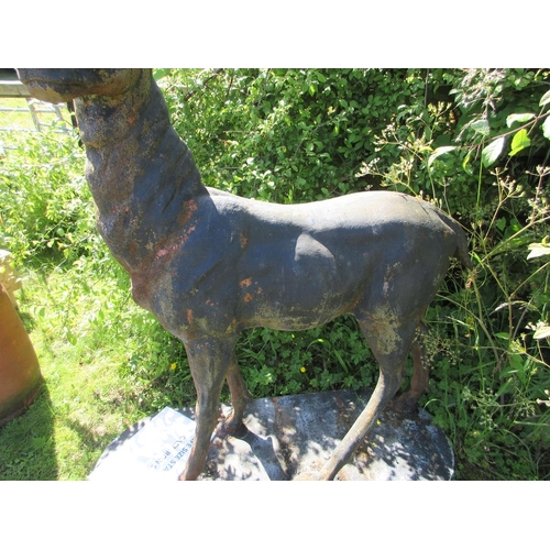 206 - Cast iron stag statue - Approx height: 150cm