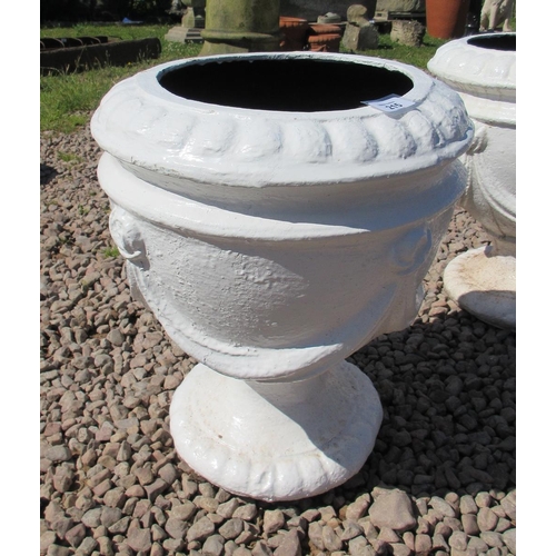 215 - Pair of Victorian metal planters painted white