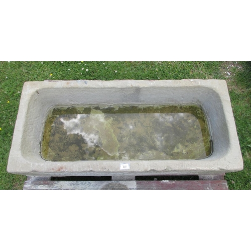 222 - Natural stone trough - Approx Length: 122cm  Width: 51cm  Height: 28cm