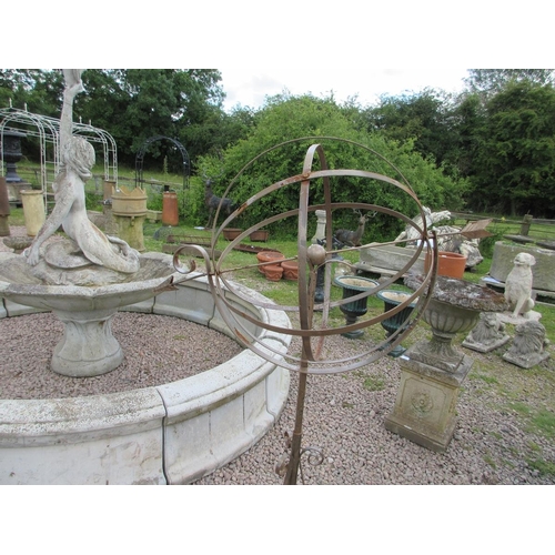 232 - Metal armillary - Approx Height: 139cm