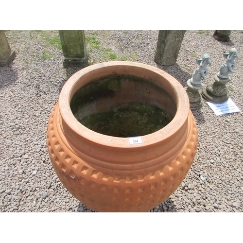 234 - Very large terracotta pot - Approx Height: 99cm  Diameter: 69cm
