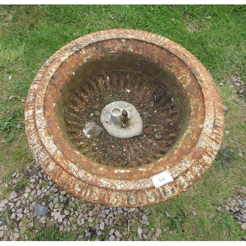 244 - Cast iron planter on pedestal