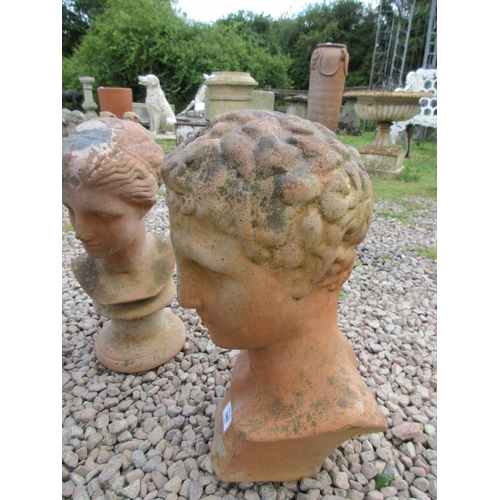 246 - 2 terracotta busts man and woman