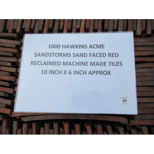 26 - 1000 Hawkins acne sandstorms sand faced red reclaimed machine made tiles - 10