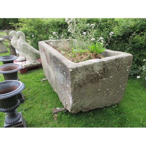 262 - Enormous 16th century sandstone trough from Ludlow racecourse - Approx Width: 180cm  Depth: 98cm  He... 