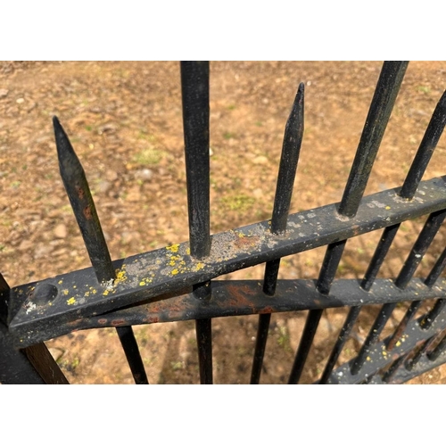 271 - Pair antique wrought iron garden gates - Approx size: 300cm x 155cm