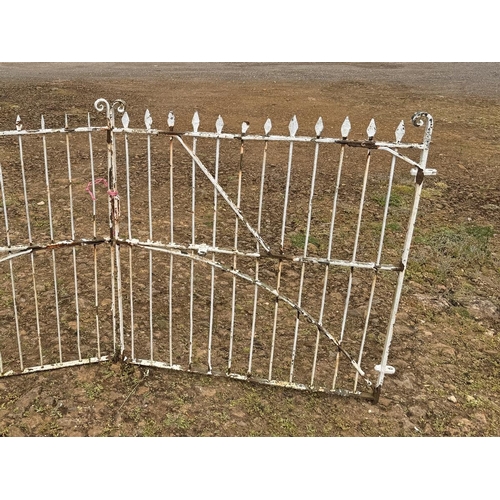 274 - Pair antique wrought iron garden gates - Approx size: 320cm x 107cm