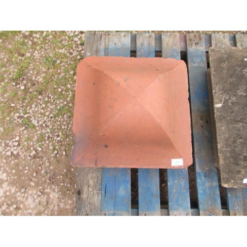 312 - Terracotta corner stone finial